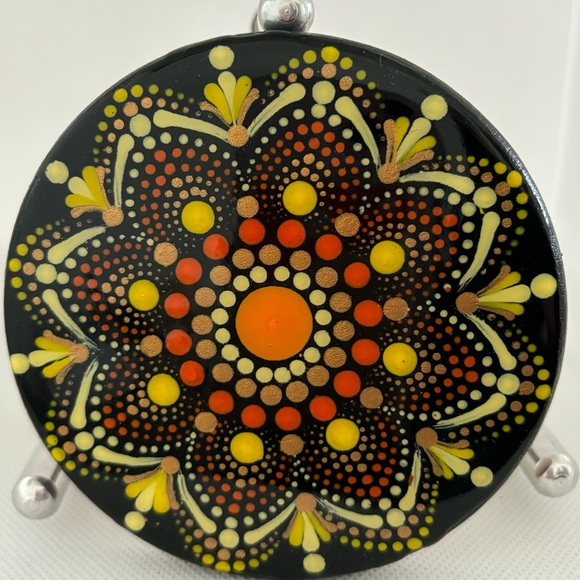 Set of 4 handmade coasters. Mandala design. - Picture 5 of 6